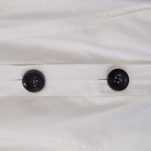 Colebrook White Contrast Button Slicker Rain Jacket Size Small - Picture 4 of 7
